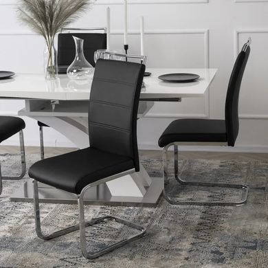 Стул MEBEL ELITE LOCA, экокожа Черный фотография