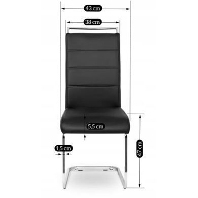 Стул MEBEL ELITE LOCA, экокожа Черный фотография