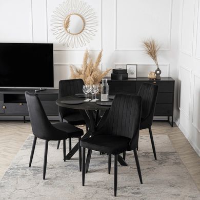 Стол MEBEL ELITE LAUREN 90X90 черный фотография