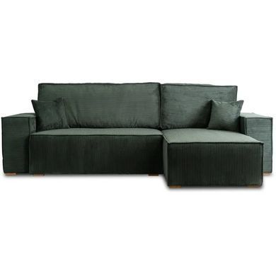 Угловой диван универсальный MEBEL ELITE ALEX 262 см ткань Зеленый фотография