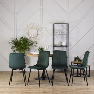 Стул бархатный MEBEL ELITE IBIS Velvet, Зеленый фотография