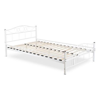 Ліжко металеве 120x200 см MEBEL ELITE GRIFFIN Білий фотографія