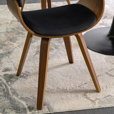 Стул бархатный MEBEL ELITE OHIO 2 Velvet Черный / Натуральный фотография