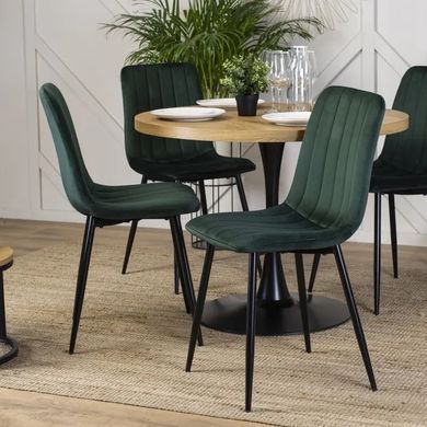 Стул бархатный MEBEL ELITE IBIS Velvet, Зеленый фотография