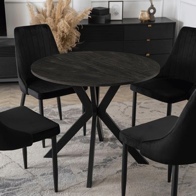 Стол MEBEL ELITE LAUREN 90X90 черный фотография
