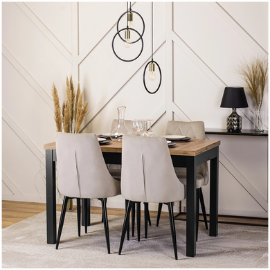 Стіл розкладний MEBEL ELITE SKUBI 120(160)х75 см Дуб крафт фотографія