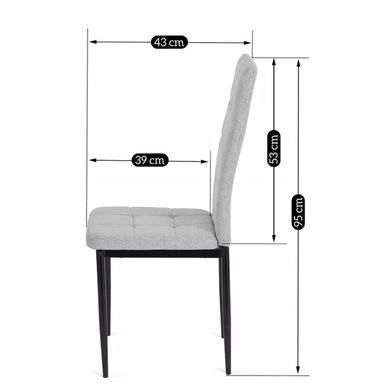 Стул MEBEL ELITE TEX, ткань: серый фотография