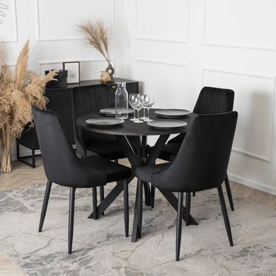 Стол MEBEL ELITE LAUREN 90X90 черный фотография