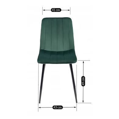 Стул бархатный MEBEL ELITE IBIS Velvet, Зеленый фотография
