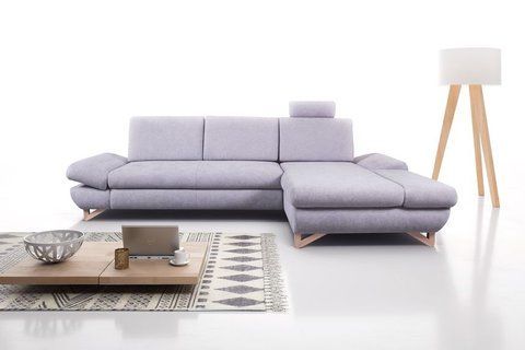 Диван кутовий розкладний AVESTA на ніжках Perfect Home Польща Сірий фотографія