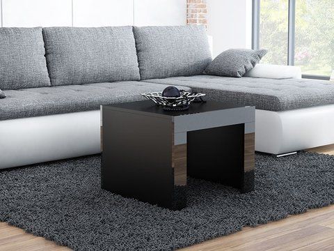 Журнальный столик TESS MINI 60x60 Cama Черный Мат / Черный Глянец фотография