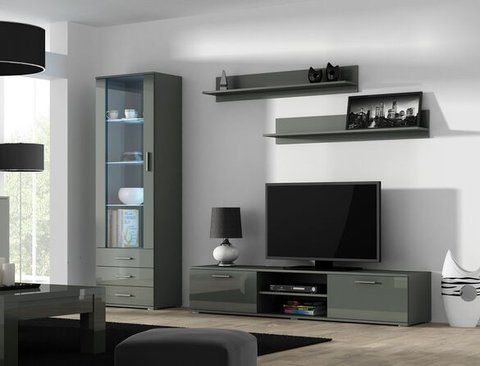 Стінка SOHO 1 Cama Сірий Мат / Сірий Глянець фотографія