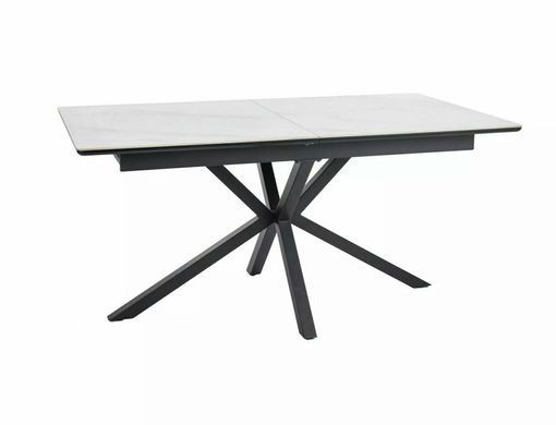 Стол Обеденный LOGAN CERAMIC Signal 160(200)x90 Белый Мат / Черный Мат фотография