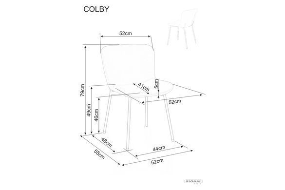 Стул Colby Velvet Signal Серый фотография