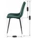 Стул бархатный MEBEL ELITE IBIS Velvet, Зеленый