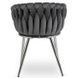 Стілець оксамитовий MEBEL ELITE SORELLA Velvet Сірий / хром