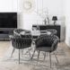 Стілець оксамитовий MEBEL ELITE SORELLA Velvet Сірий / хром