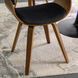 Стул бархатный MEBEL ELITE OHIO 2 Velvet Черный / Натуральный