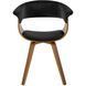 Стул бархатный MEBEL ELITE OHIO 2 Velvet Черный / Натуральный