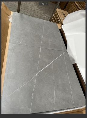 Стіл розкладний BERLIN CERAMIC Intarsio 140(180)x80 Сірий Мат Кераміка Чорний фотографія