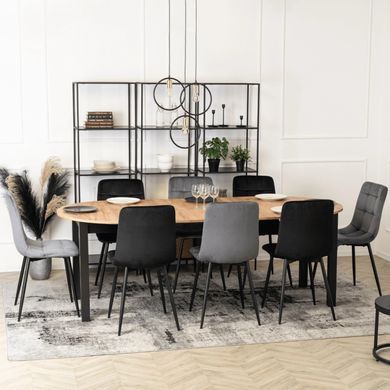 Стіл розкладний круглий MEBEL ELITE JAMES 102(222)х102 см Дуб крафт фотографія