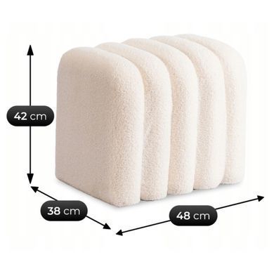 Пуф MEBEL ELITE KARBON Крем фотографія