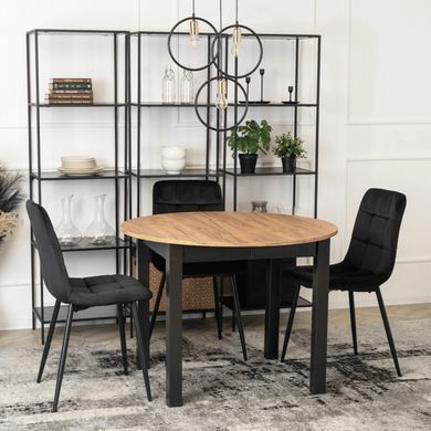 Стіл розкладний круглий MEBEL ELITE JAMES 102(222)х102 см Дуб крафт фотографія