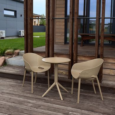 Комплект 2 стільця Siesta Onto Sky Pro+ Стіл круглий Siesta Siesta Sky Folding Table 60 - Taupe