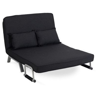Кресло двухместное раскладное MEBEL ELITE BART 2 Черный фотография