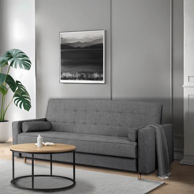 Набір з 2х диванів розкладних MEBEL ELITE MALTA 215 см Сірий фотографія