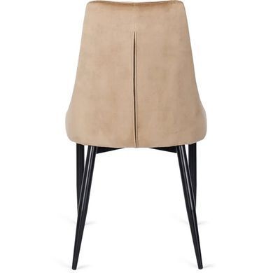 Стілець оксамитовий MEBEL ELITE CORK Velvet, Бежевий фотографія