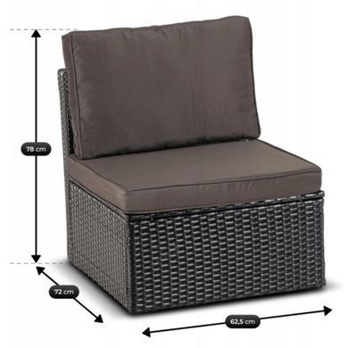 Комплект садовой мебели MEBEL ELITE CALIENTE Черный/коричневый