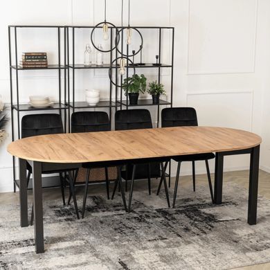Стіл розкладний круглий MEBEL ELITE JAMES 102(222)х102 см Дуб крафт фотографія