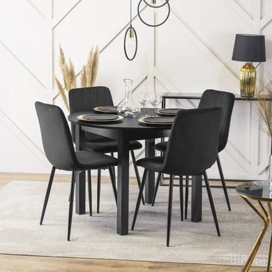 Стул бархатный MEBEL ELITE IBIS Velvet, Черный фотография