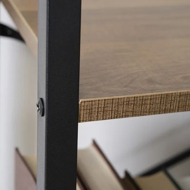 Стеллаж MEBEL ELITE VIOR Орех / Черный фотография