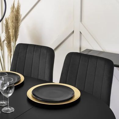 Стул бархатный MEBEL ELITE IBIS Velvet, Черный фотография