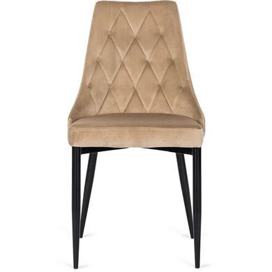 Стілець оксамитовий MEBEL ELITE CORK Velvet, Бежевий фотографія