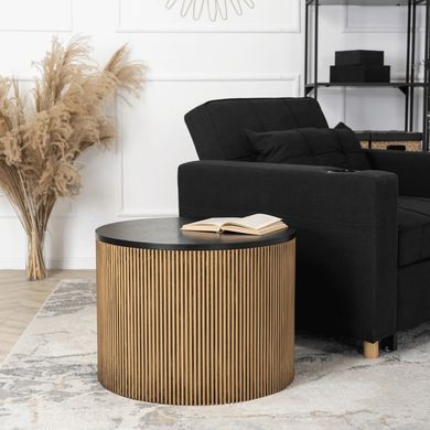 Журнальний столик MIRACLE MEBEL ELITE 60x60 Чорний фотографія