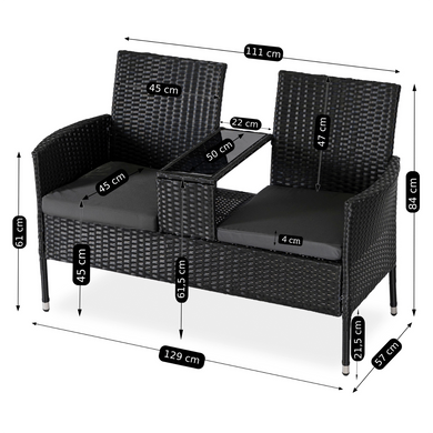 Софа MEBEL ELITE KENT Чорний