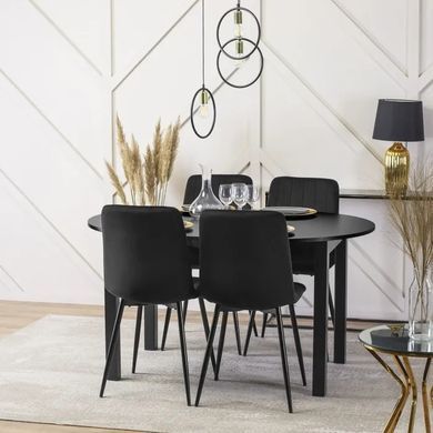 Стул бархатный MEBEL ELITE IBIS Velvet, Черный фотография