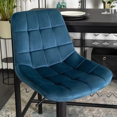 Барний стілець оксамитовий MEBEL ELITE ARCOS 2 Velvet темно-синій фотографія