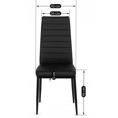 Стул MEBEL ELITE NARIS, экокожа: черный фотография
