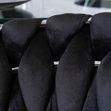 Стілець оксамитовий MEBEL ELITE SORELLA Velvet Чорний / хром фотографія