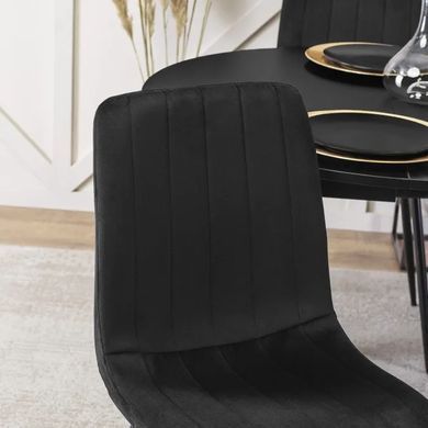 Стул бархатный MEBEL ELITE IBIS Velvet, Черный фотография