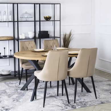 Стілець оксамитовий MEBEL ELITE CORK Velvet, Бежевий фотографія