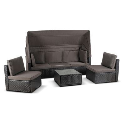 Комплект садовой мебели MEBEL ELITE CALIENTE Черный/коричневый
