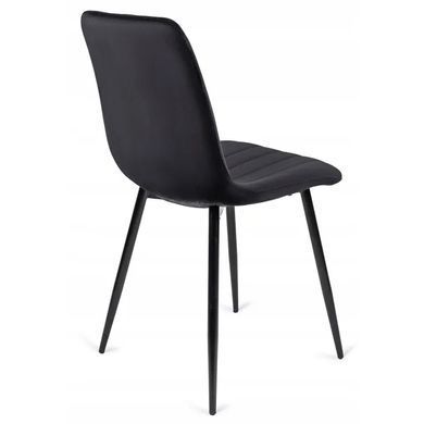 Стул бархатный MEBEL ELITE IBIS Velvet, Черный фотография