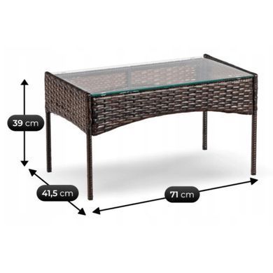Комплект садових меблів MEBEL ELITE MISSISIPI Коричневий