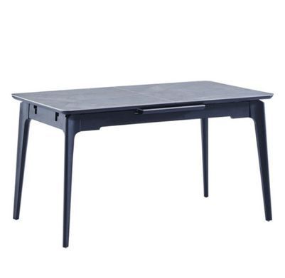 Стіл розкладний BERLIN CERAMIC Intarsio 140(180)x80 Сірий Мат Кераміка Чорний фотографія