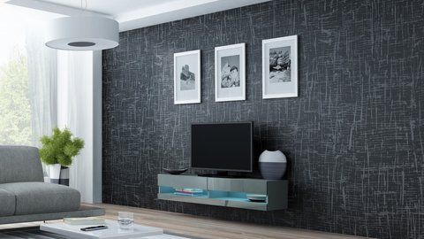 ТВ Тумба VIGO RTV Cama 140 New Серый Мат / Серый Глянец фотография